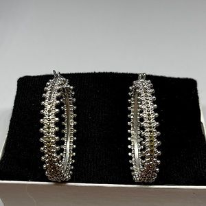 Silver hoop earrings